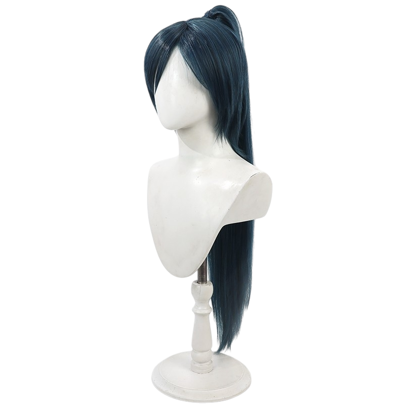 White Smoke Kaeya (Genderbend/Lady) Cosplay Wig - Genshin Impact (Blue Ponytail) (FEVERCOS)