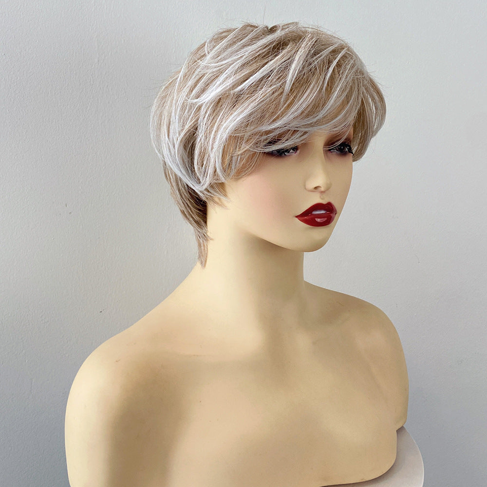 Gradient Short Bob Wig - Urban Fashion (Straight Bangs) (FEVERCOS)