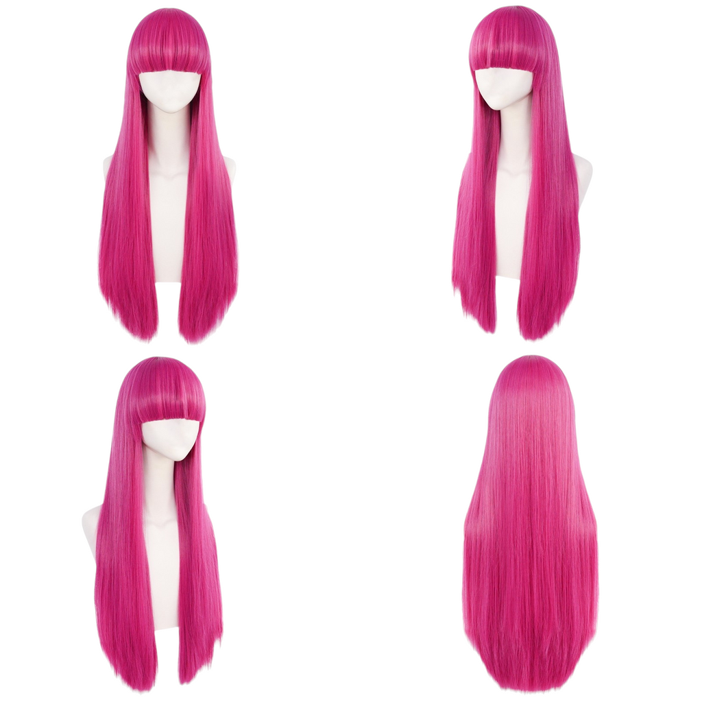 White Smoke Princess Bubblegum Cosplay Wig - Adventure Time (Pink Long Straight) (FEVERCOS)