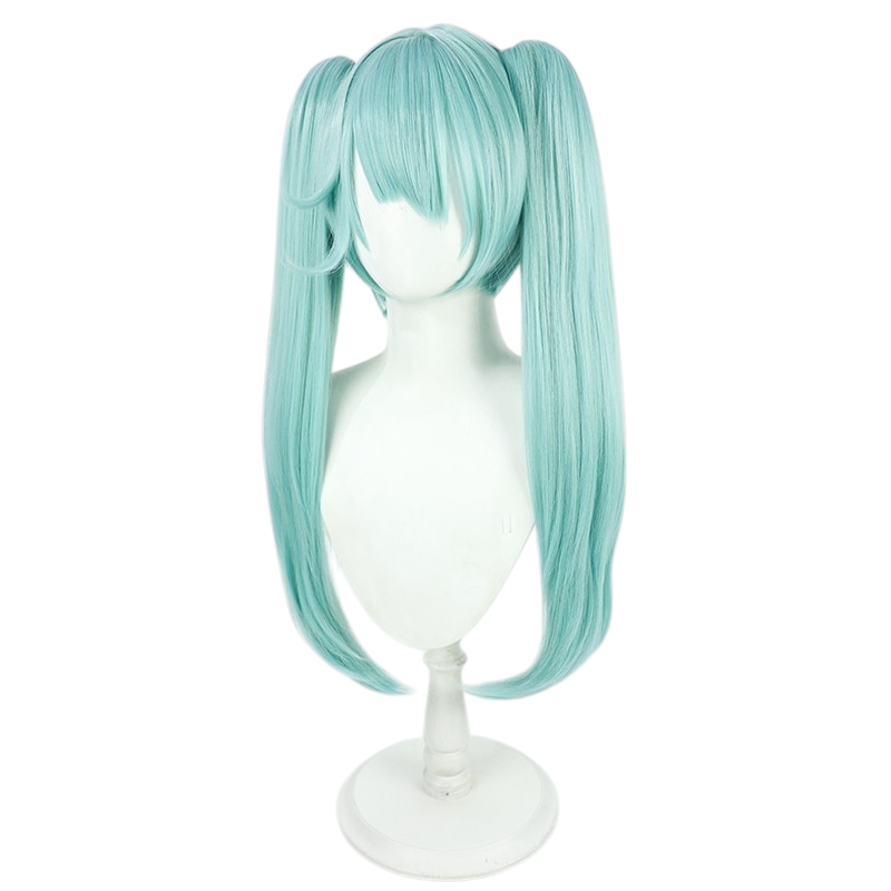 White Smoke Faruzan Cosplay Wig - Genshin Impact (Mint Green Twin Tails) (FEVERCOS)