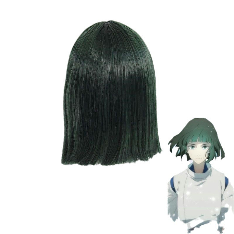Dark Slate Gray Haku Cosplay Wig | Spirited Away (Dark Green, Skin Top)