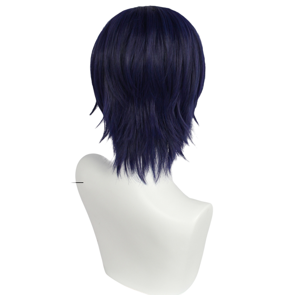 White Smoke Yusuke Kitagawa (Fox) Cosplay Wig - Persona 5 (Navy Blue) (FEVERCOS)