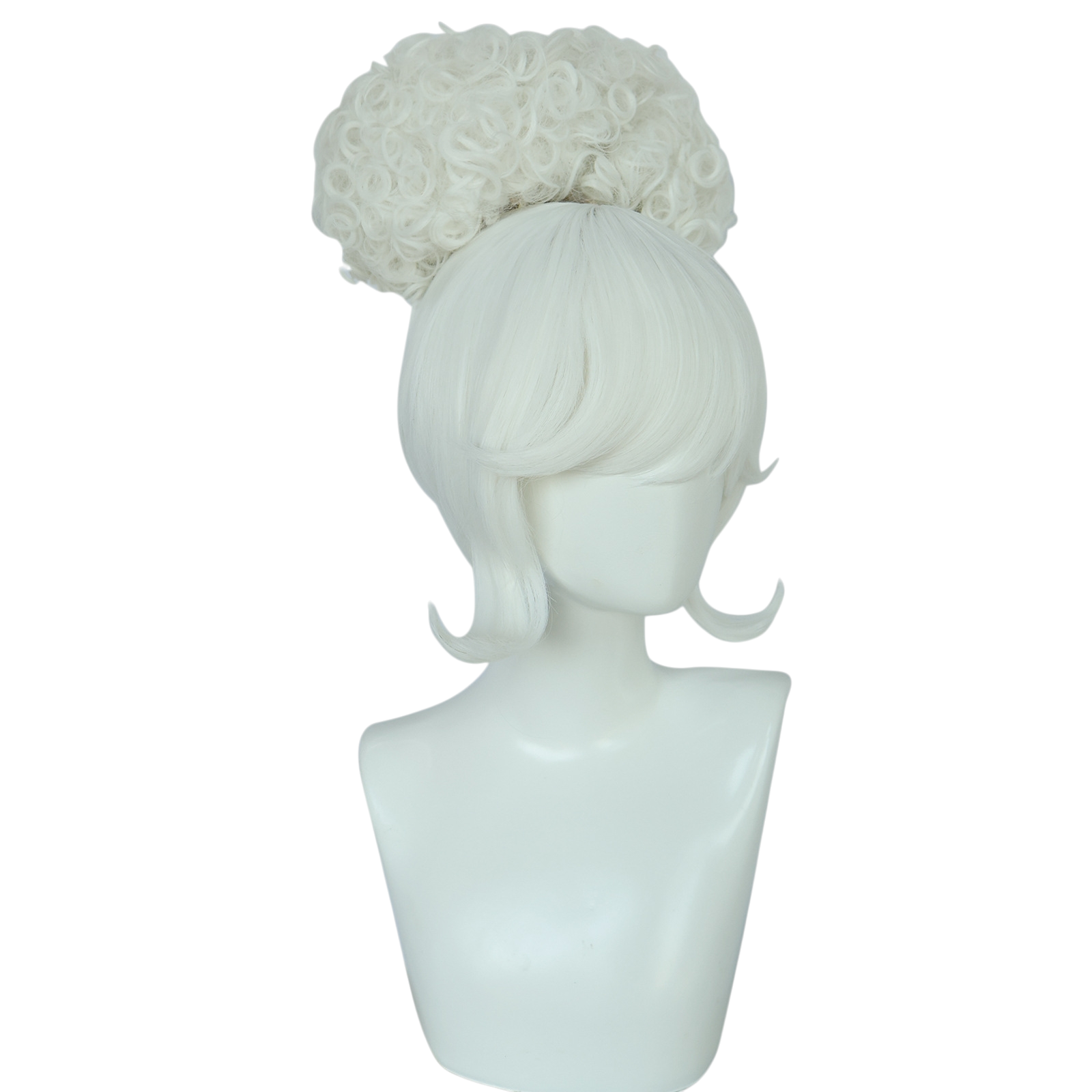 White Smoke Clara Cosplay Wig - Hazbin Hotel (Black/White Buns) (FEVERCOS)