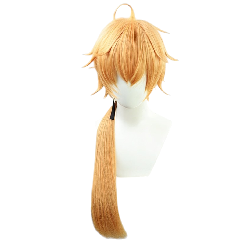 White Smoke Thoma Cosplay Wig - Genshin Impact (Ash Blonde Short) (FEVERCOS)