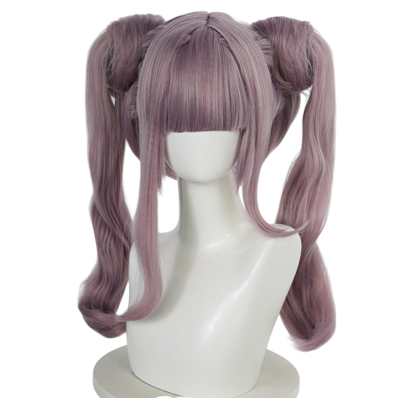 White Smoke Tsukumo Sana Cosplay Wig - Hololive Council (Orange/Brown Twin Tails) (FEVERCOS)