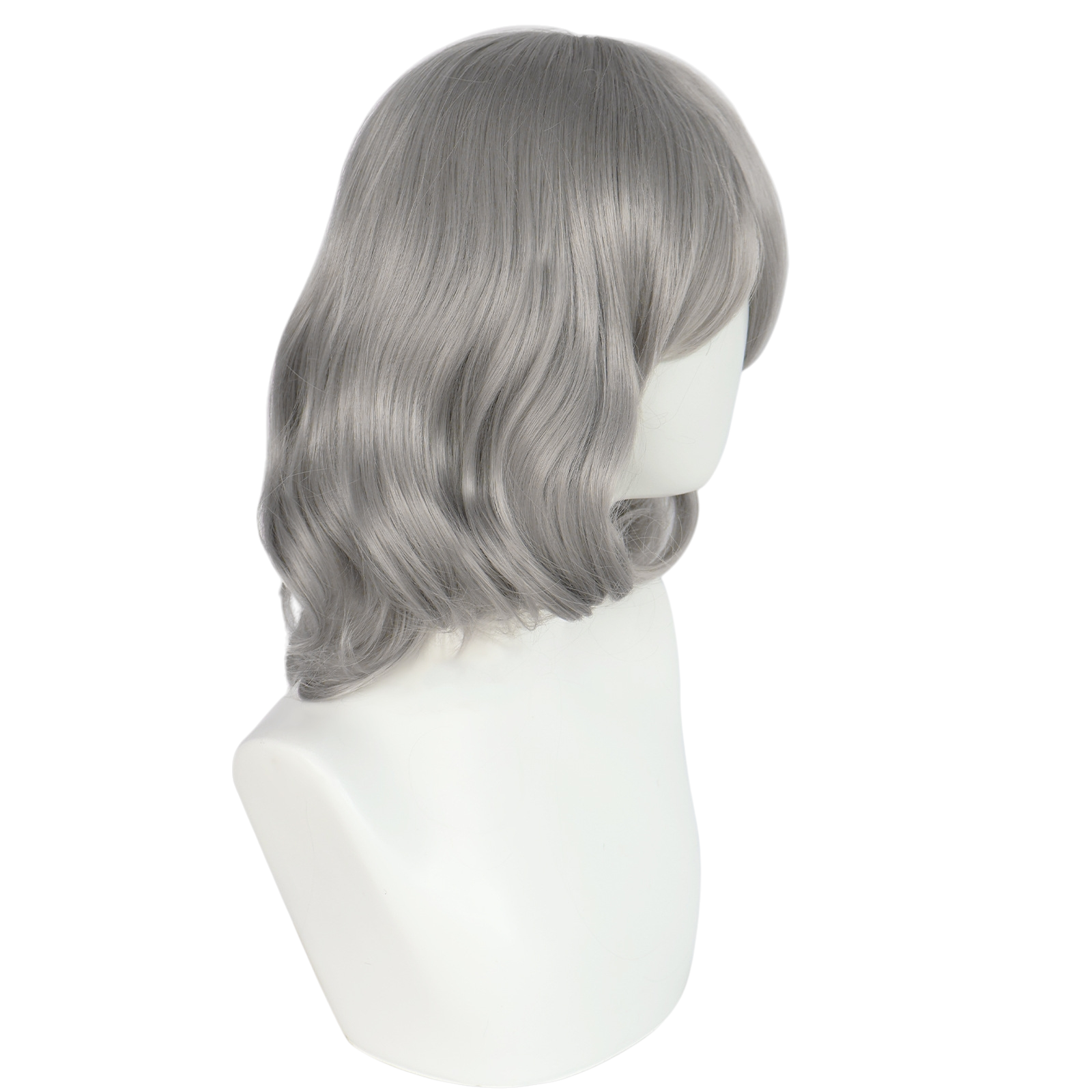 White Smoke Honebami Toushirou Cosplay Wig - Touken Ranbu (Silver Bob) (FEVERCOS)