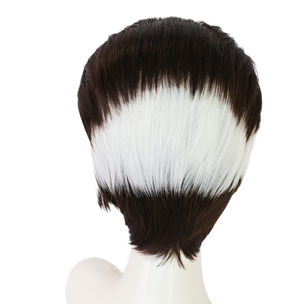 White Smoke Doctor Strange Cosplay Wig - Marvel MCU (Black/Grey Temples) (FEVERCOS)