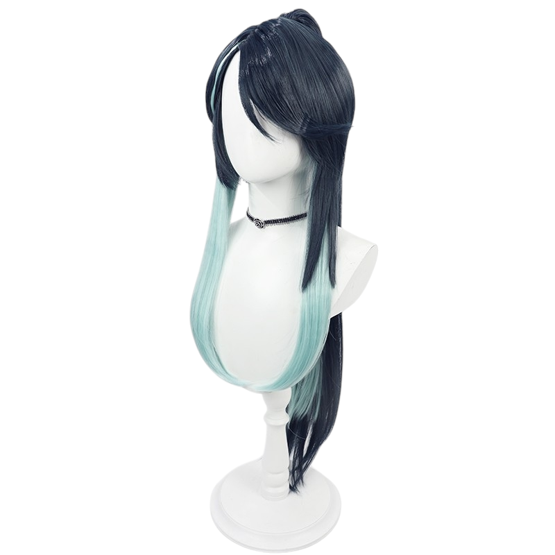 White Smoke Xianyun (Cloud Retainer) Cosplay Wig - Genshin Impact (Teal Updo) (FEVERCOS)