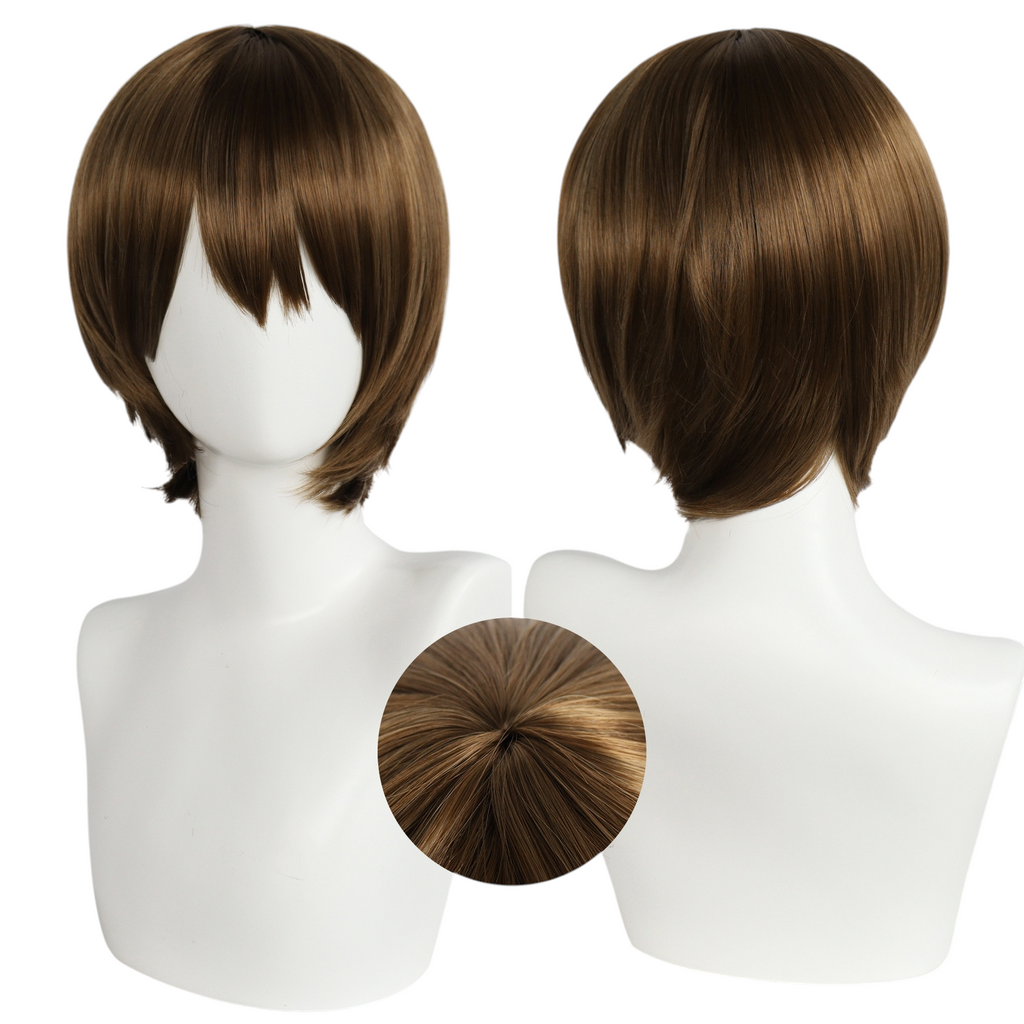 White Smoke Goro Akechi (Detective Prince) Cosplay Wig - Persona 5 (Milk Tea Brown) (FEVERCOS)