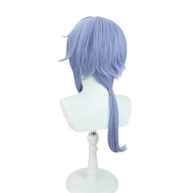 White Smoke Ayato Kamisato Cosplay Wig - Genshin Impact (Blue Side Part) (FEVERCOS)
