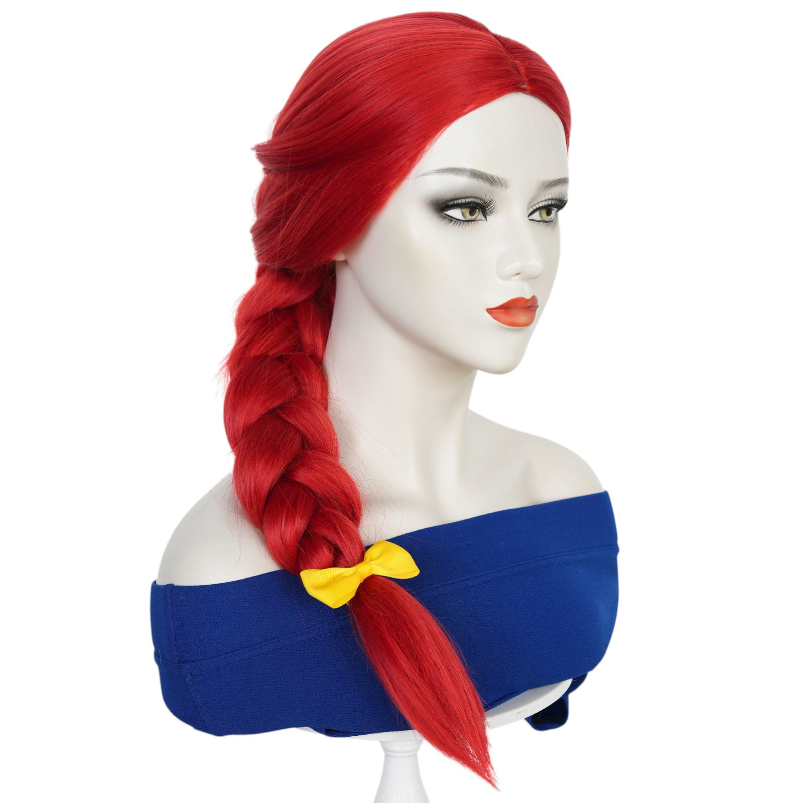 White Smoke Jessie Cosplay Wig - Toy Story (Red Yarn Braid) (FEVERCOS)