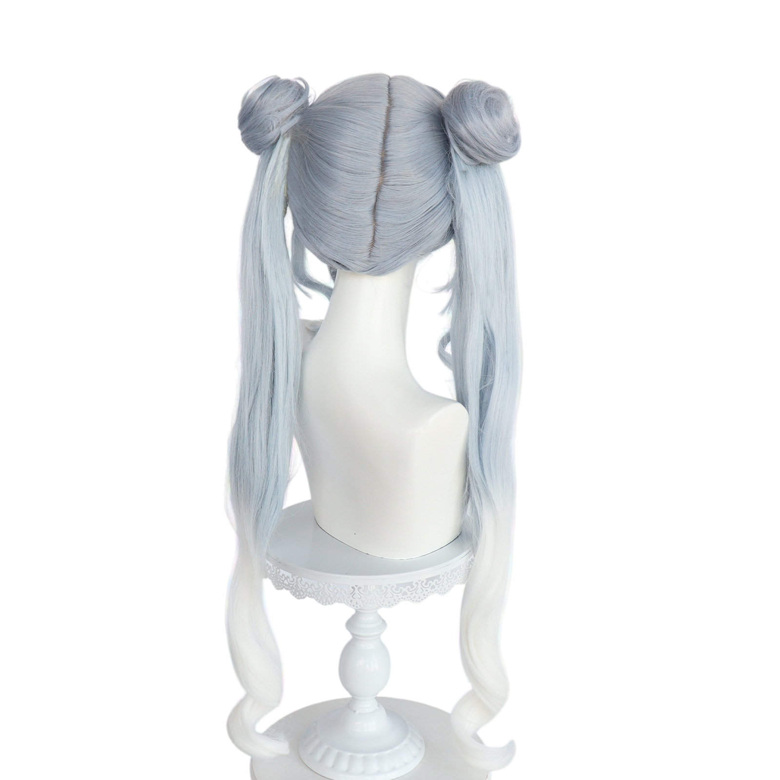 White Smoke Hatsune Miku (Pokemon/Tanabata) Cosplay Wig - Project Voltage Style (Teal/Cloud Loops) (FEVERCOS)