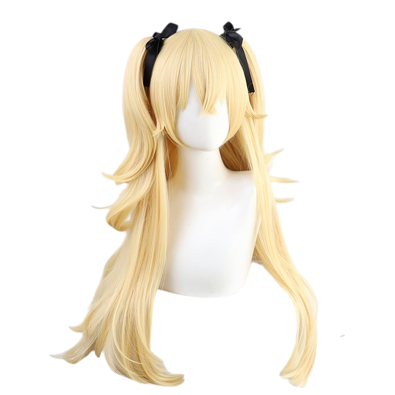 White Smoke Fischl Cosplay Wig - Genshin Impact (Blonde Twin Tails) (FEVERCOS)