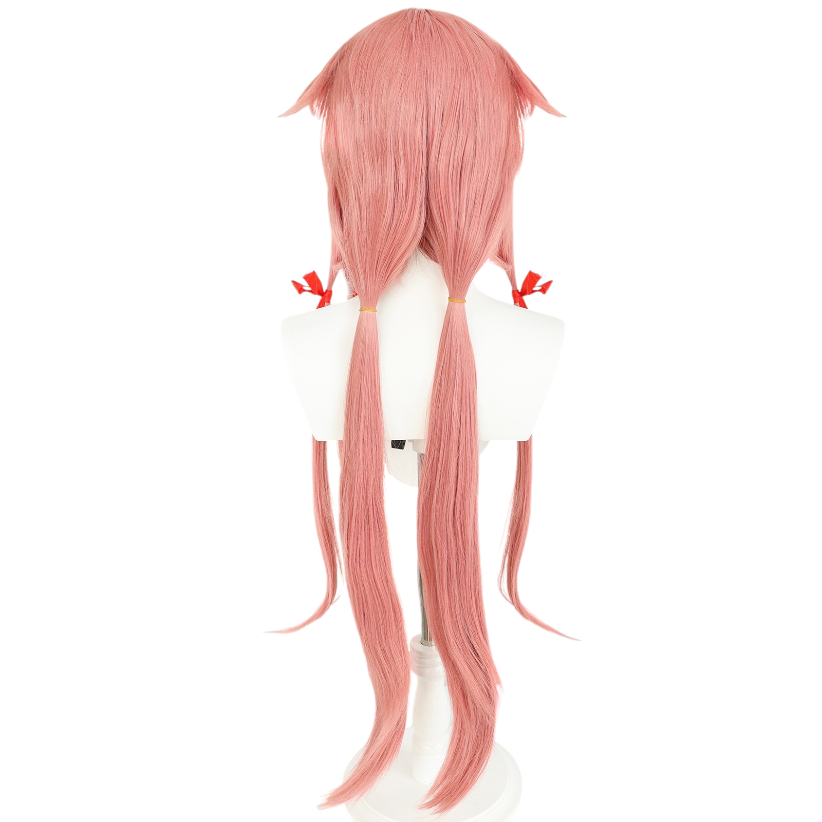 White Smoke Yuno Gasai Cosplay Wig - Future Diary (Pink Long Twin Tails) (FEVERCOS)