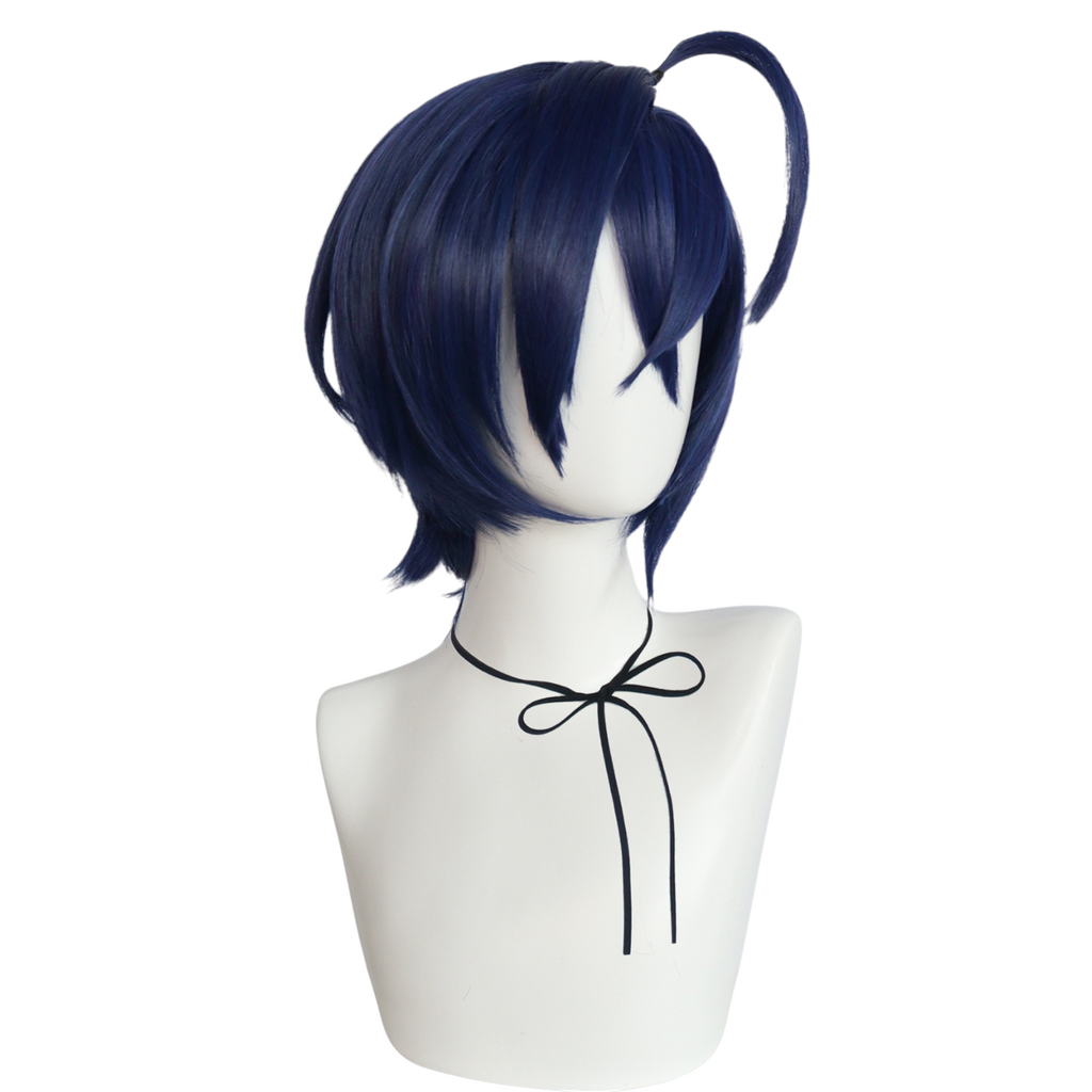 White Smoke Belle (Protagonist) Cosplay Wig - Zenless Zone Zero (Blue/Grey Bob) (FEVERCOS)