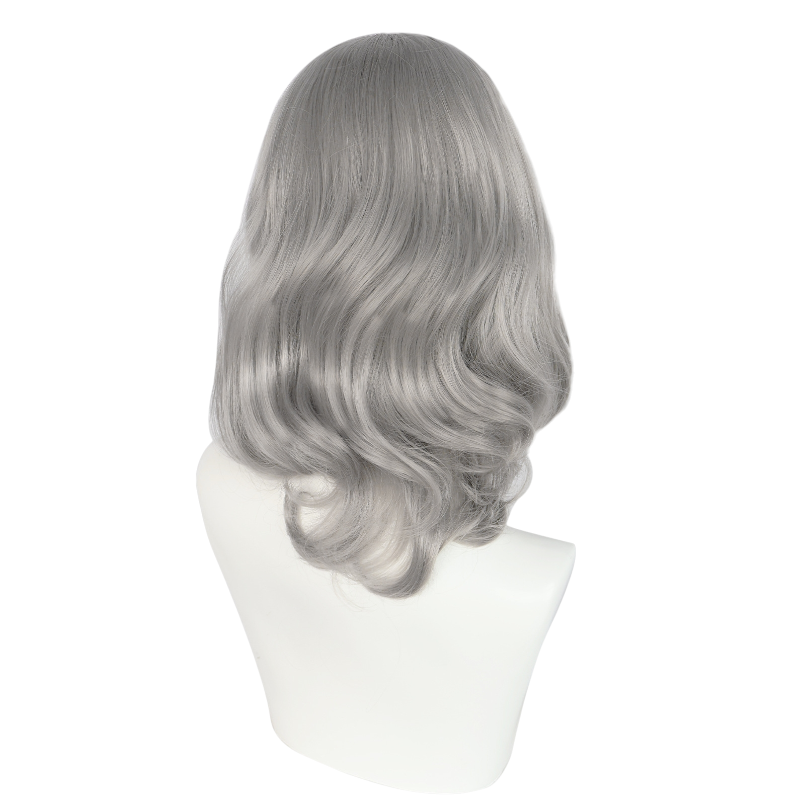 White Smoke Honebami Toushirou Cosplay Wig - Touken Ranbu (Silver Bob) (FEVERCOS)