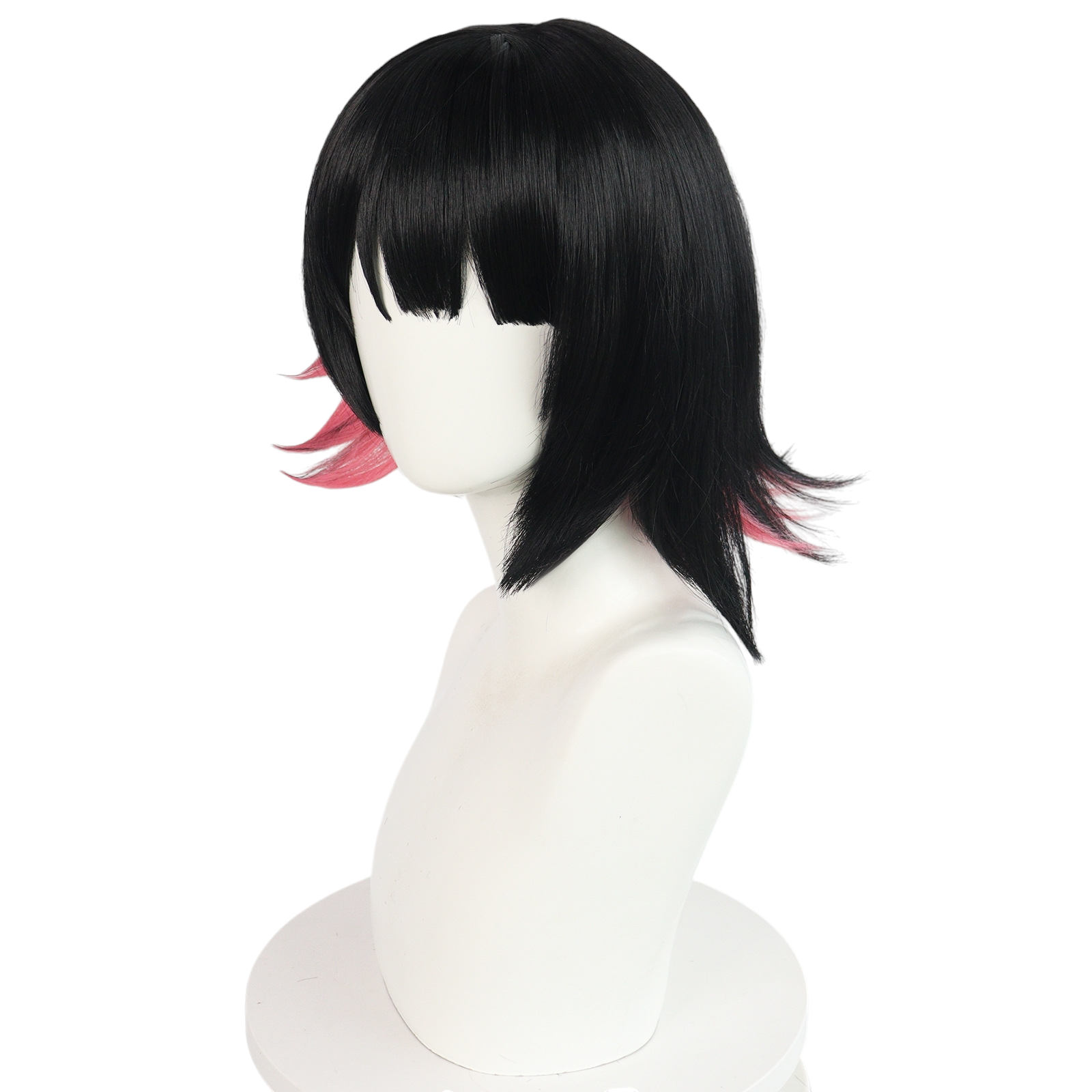 White Smoke Ellen Joe Cosplay Wig - Zenless Zone Zero (Black/Red/Pink) (FEVERCOS)