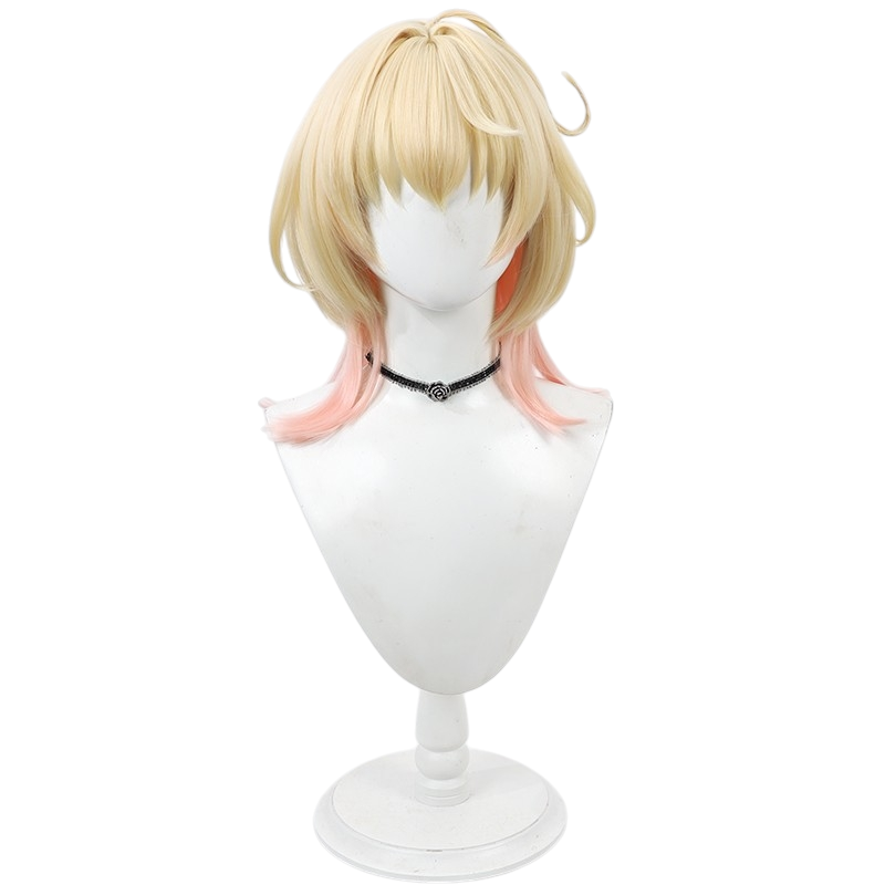 White Smoke Emilie Cosplay Wig - Genshin Impact (Green/Blonde Short) (FEVERCOS)