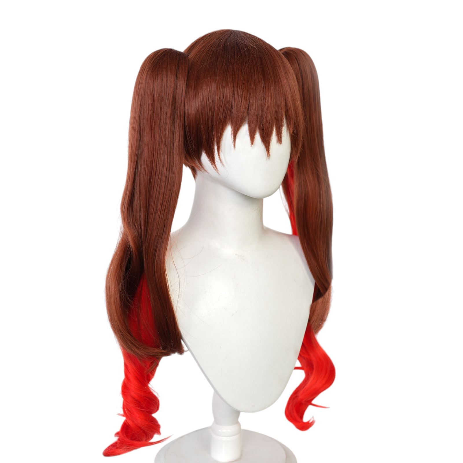 White Smoke Yoyoko Ohtsuki Cosplay Wig - Bocchi the Rock! (Brown/Red Highlights) (FEVERCOS)