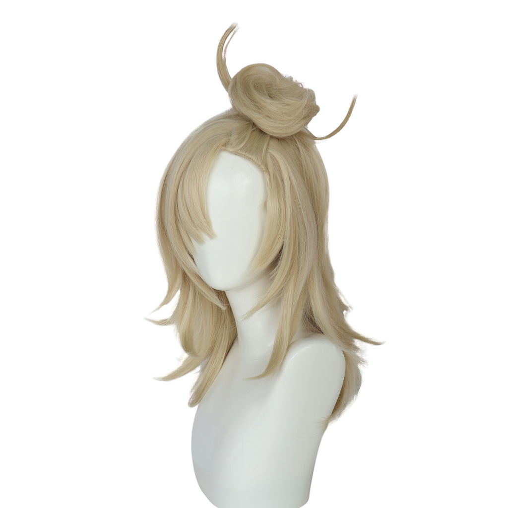 White Smoke Piper Wheel Cosplay Wig - Zenless Zone Zero (Blonde/Buns) (FEVERCOS)