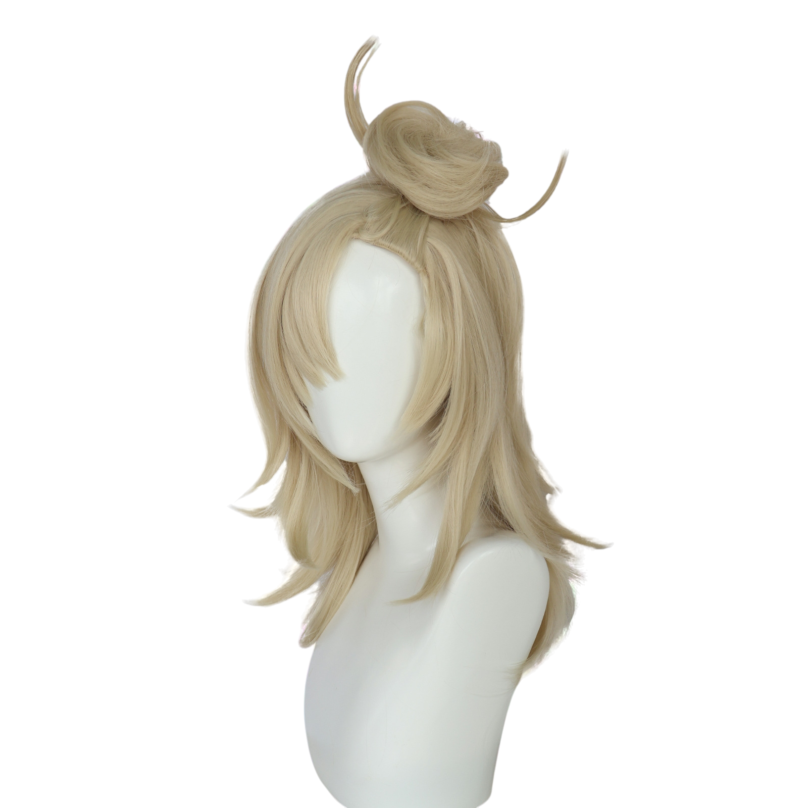 White Smoke Piper Wheel Cosplay Wig - Zenless Zone Zero (Blonde/Buns) (FEVERCOS)