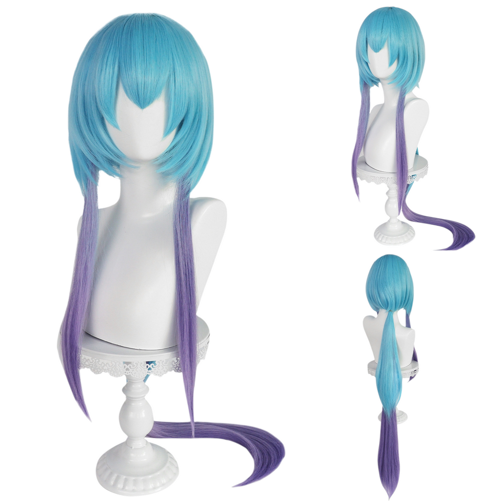 White Smoke Mizuki Cosplay Wig - Arknights (Blue/Pink Gradient) (FEVERCOS)