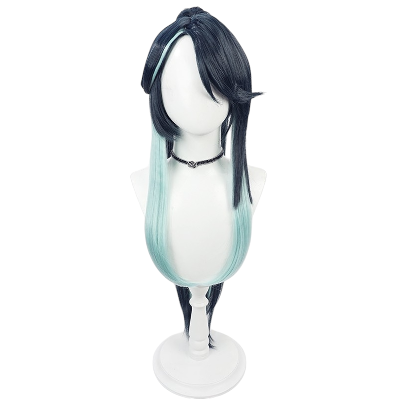 White Smoke Xianyun (Cloud Retainer) Cosplay Wig - Genshin Impact (Teal Updo) (FEVERCOS)