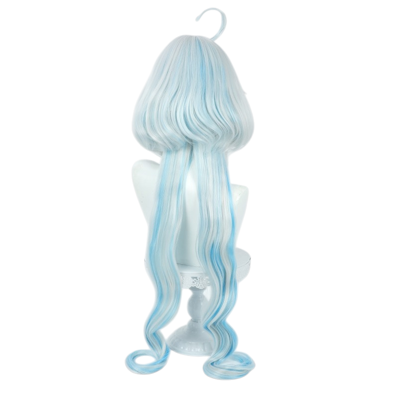 White Smoke Focalors (Hydro Archon) Cosplay Wig - Genshin Impact (White/Blue Gradient) (FEVERCOS)