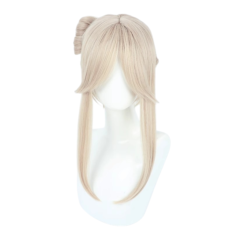 White Smoke Ningguang (Pizza Hut Collab) Cosplay Wig - Genshin Impact (Modern Updo) (FEVERCOS)