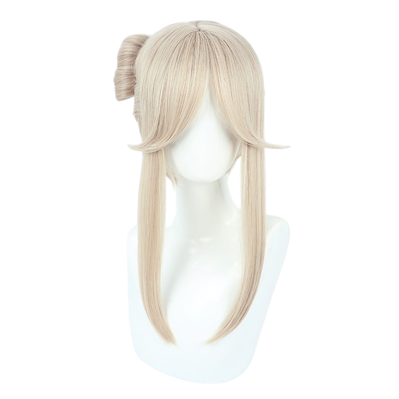 White Smoke Ningguang (Pizza Hut Collab) Cosplay Wig - Genshin Impact (Modern Updo) (FEVERCOS)
