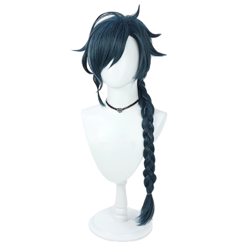 White Smoke Kaeya "Sailwind Shadow" (Skin) Cosplay Wig - Genshin Impact (Braided Ponytail) (FEVERCOS)
