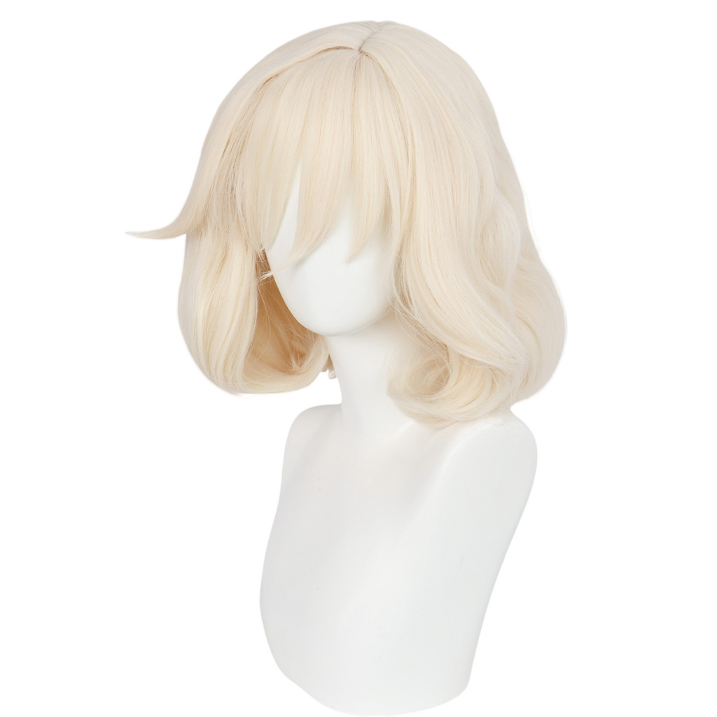 White Smoke Mimzy Cosplay Wig - Hazbin Hotel (Blonde Bob) (FEVERCOS)