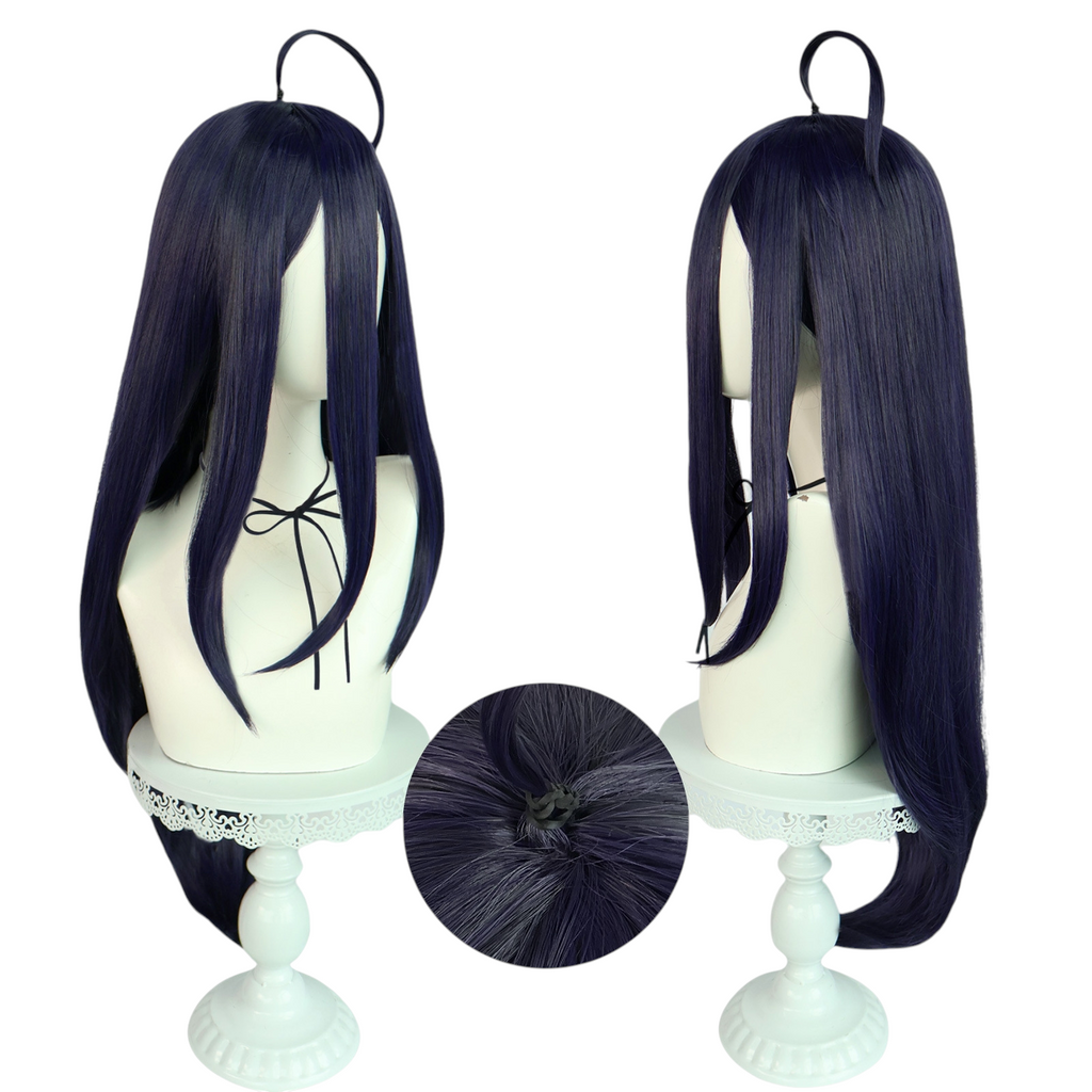 White Smoke Albedo Cosplay Wig - Overlord (Black/Purple Gradient) (FEVERCOS)