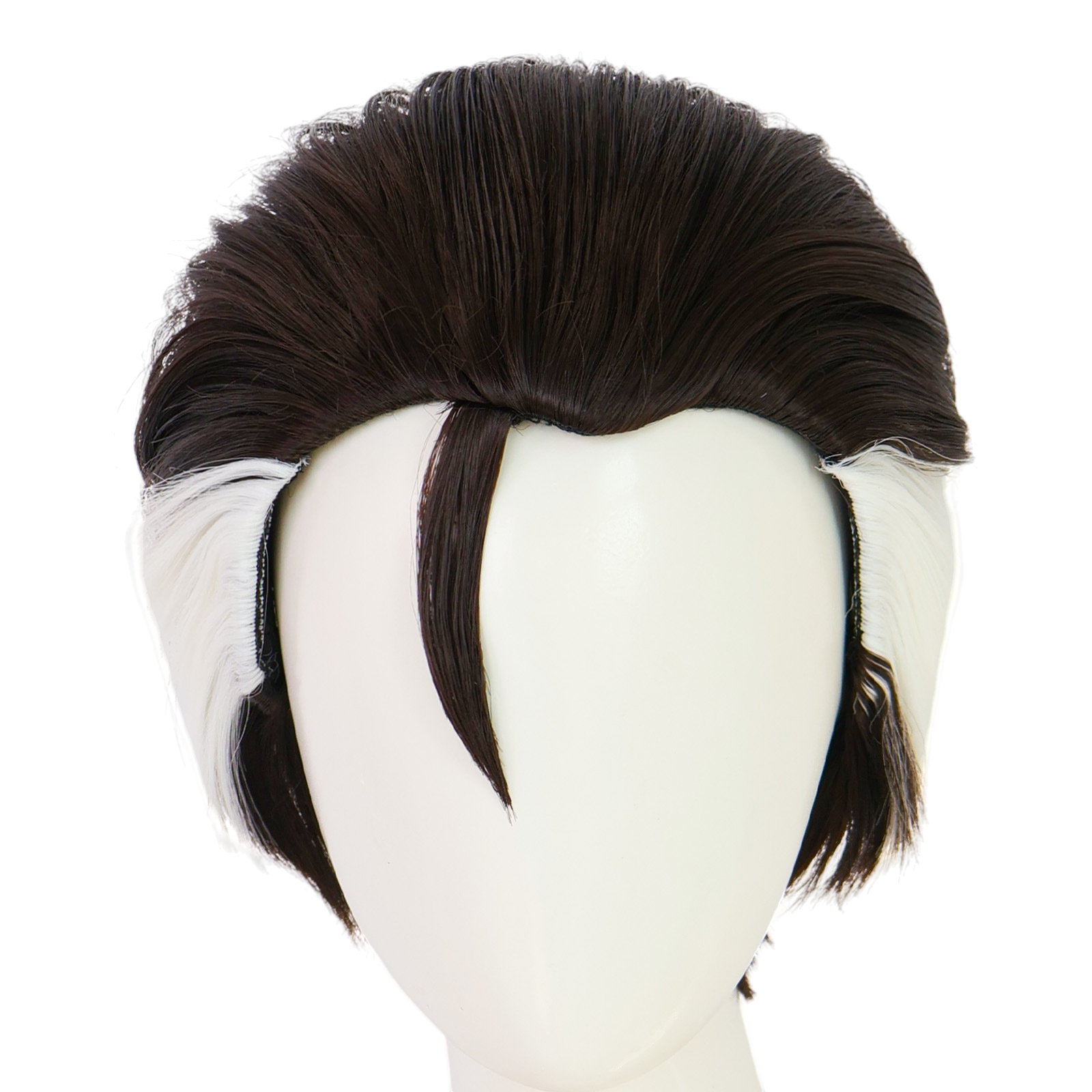 White Smoke Doctor Strange Cosplay Wig - Marvel MCU (Black/Grey Temples) (FEVERCOS)