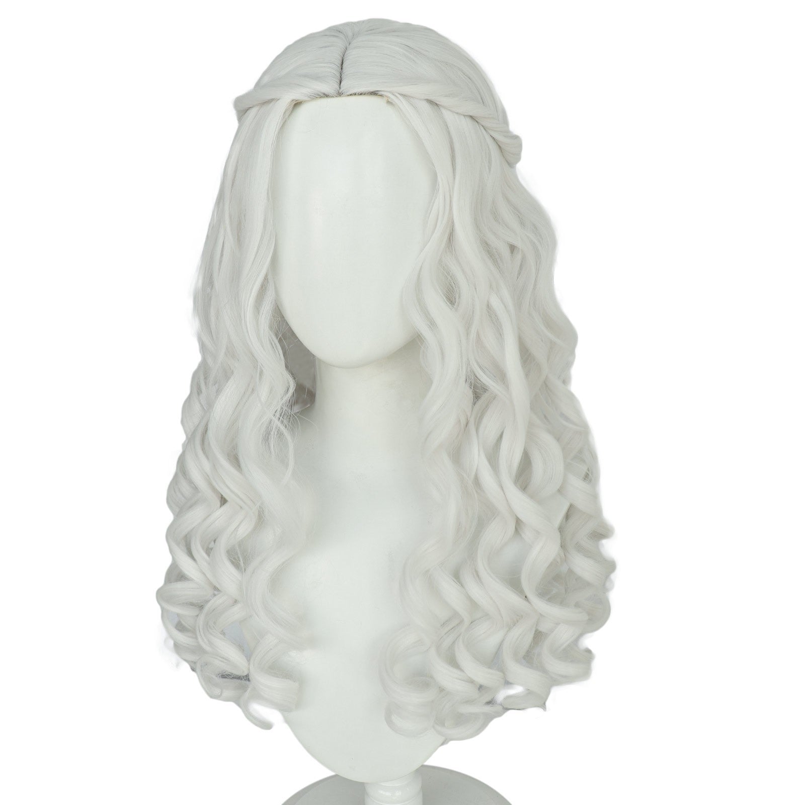 Light Gray White Queen Cosplay Wig | Alice in Wonderland 2 (White Curls)