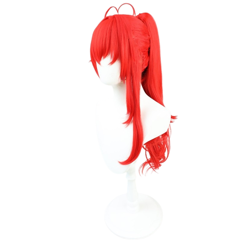 White Smoke Diluc (Red Dead of Night) Cosplay Wig - Genshin Impact (High Ponytail) (FEVERCOS)