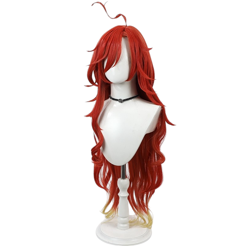 White Smoke Mavuika (Pyro Archon) Cosplay Wig - Genshin Impact (90cm Multi-Color) (FEVERCOS)