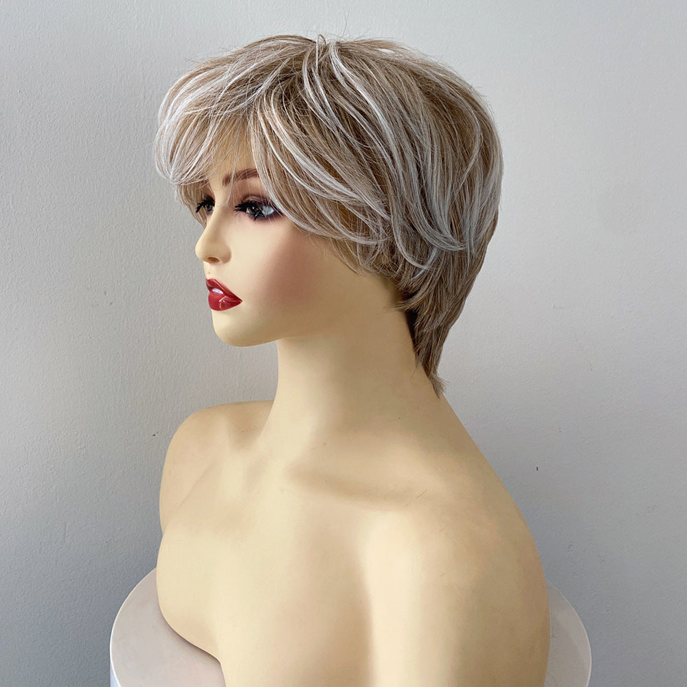 Gradient Short Bob Wig - Urban Fashion (Straight Bangs) (FEVERCOS)