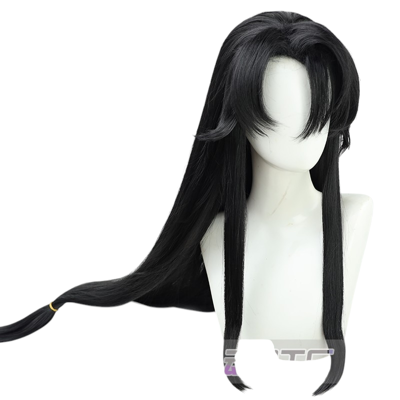 White Smoke Sasayuri Cosplay Wig - Genshin Impact (Black Widow's Peak) (FEVERCOS)