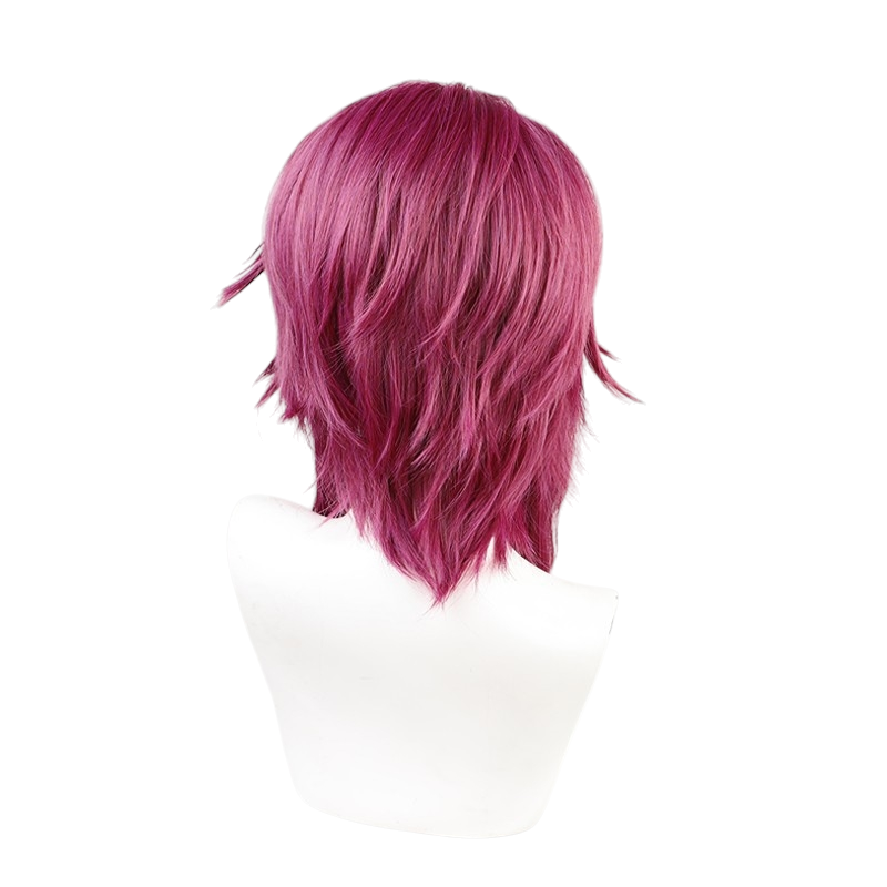 White Smoke Rosaria Cosplay Wig - Genshin Impact (Wine Red/Maroon) (FEVERCOS)