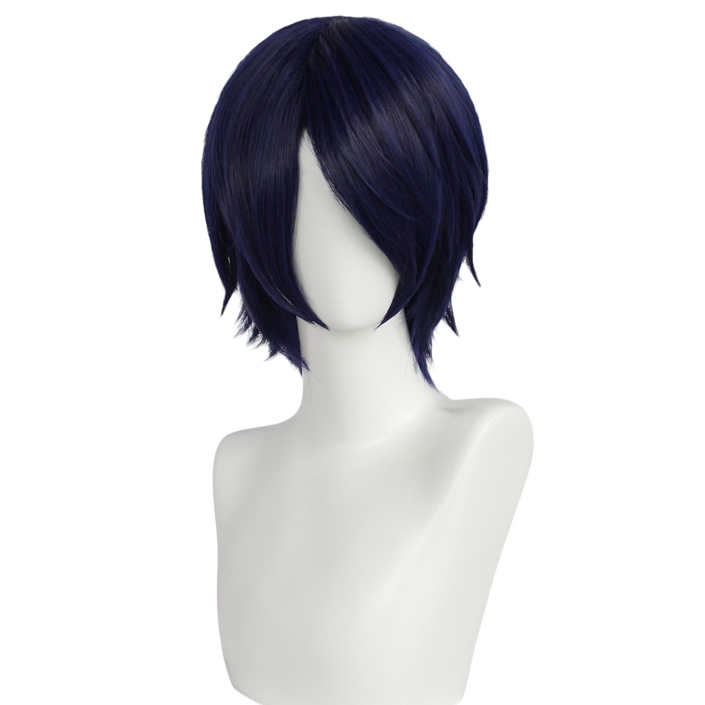 White Smoke Yusuke Kitagawa (Fox) Cosplay Wig - Persona 5 (Navy Blue) (FEVERCOS)