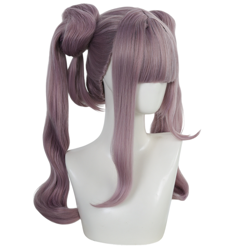 White Smoke Tsukumo Sana Cosplay Wig - Hololive Council (Orange/Brown Twin Tails) (FEVERCOS)