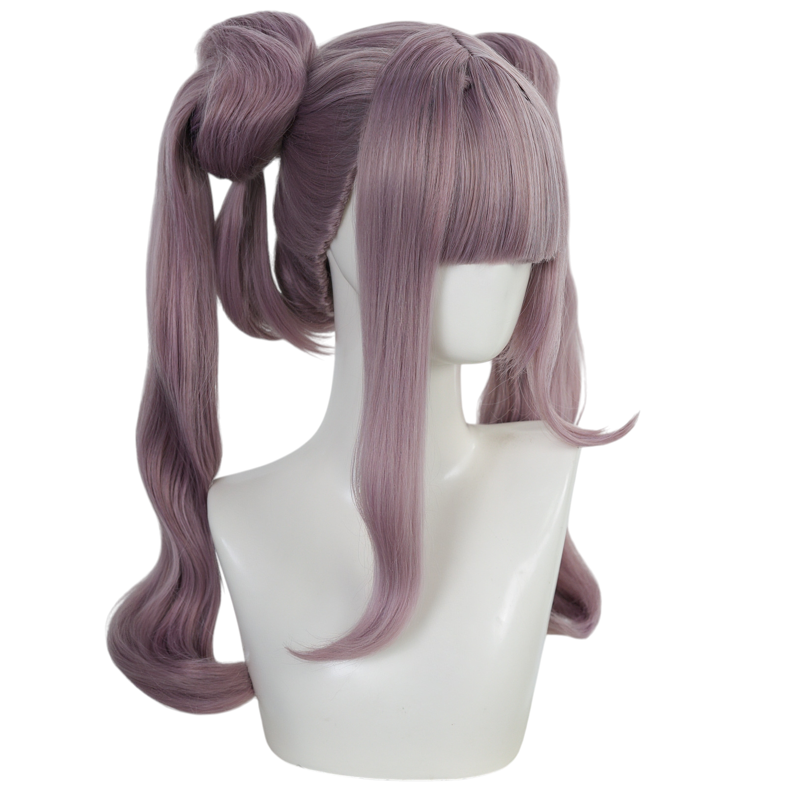 White Smoke Tsukumo Sana Cosplay Wig - Hololive Council (Orange/Brown Twin Tails) (FEVERCOS)