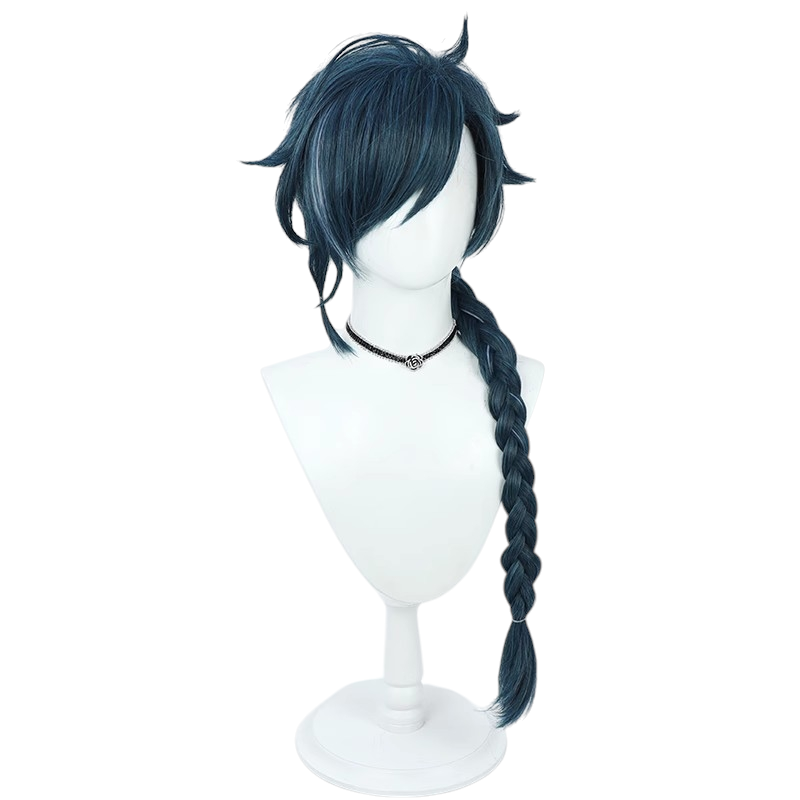 White Smoke Kaeya "Sailwind Shadow" (Skin) Cosplay Wig - Genshin Impact (Braided Ponytail) (FEVERCOS)