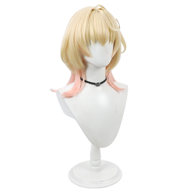 White Smoke Emilie Cosplay Wig - Genshin Impact (Green/Blonde Short) (FEVERCOS)