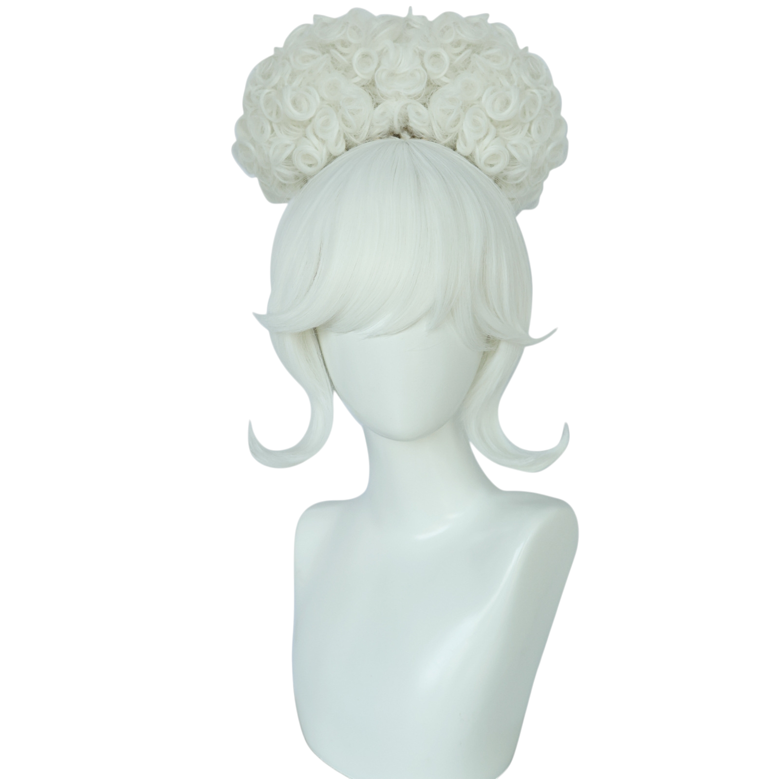 White Smoke Clara Cosplay Wig - Hazbin Hotel (Black/White Buns) (FEVERCOS)