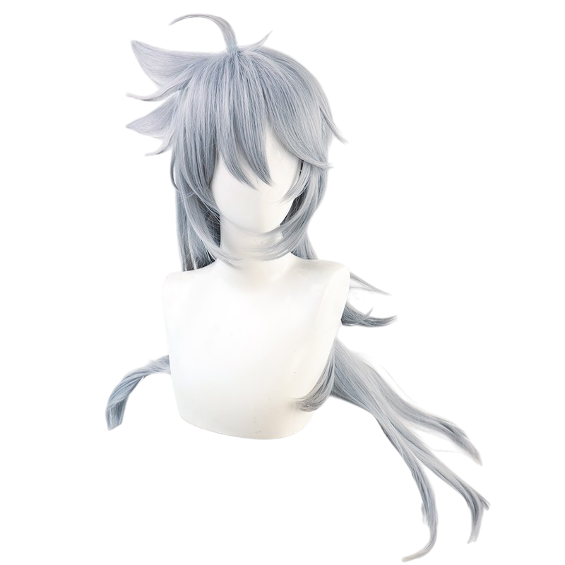 White Smoke Razor Cosplay Wig - Genshin Impact (Silver Fluffy Mane) (FEVERCOS)