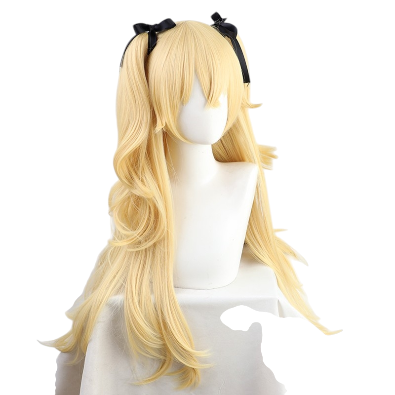 White Smoke Fischl Cosplay Wig - Genshin Impact (Blonde Twin Tails) (FEVERCOS)