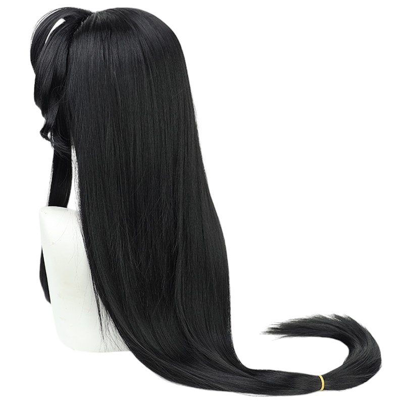 White Smoke Sasayuri Cosplay Wig - Genshin Impact (Black Widow's Peak) (FEVERCOS)