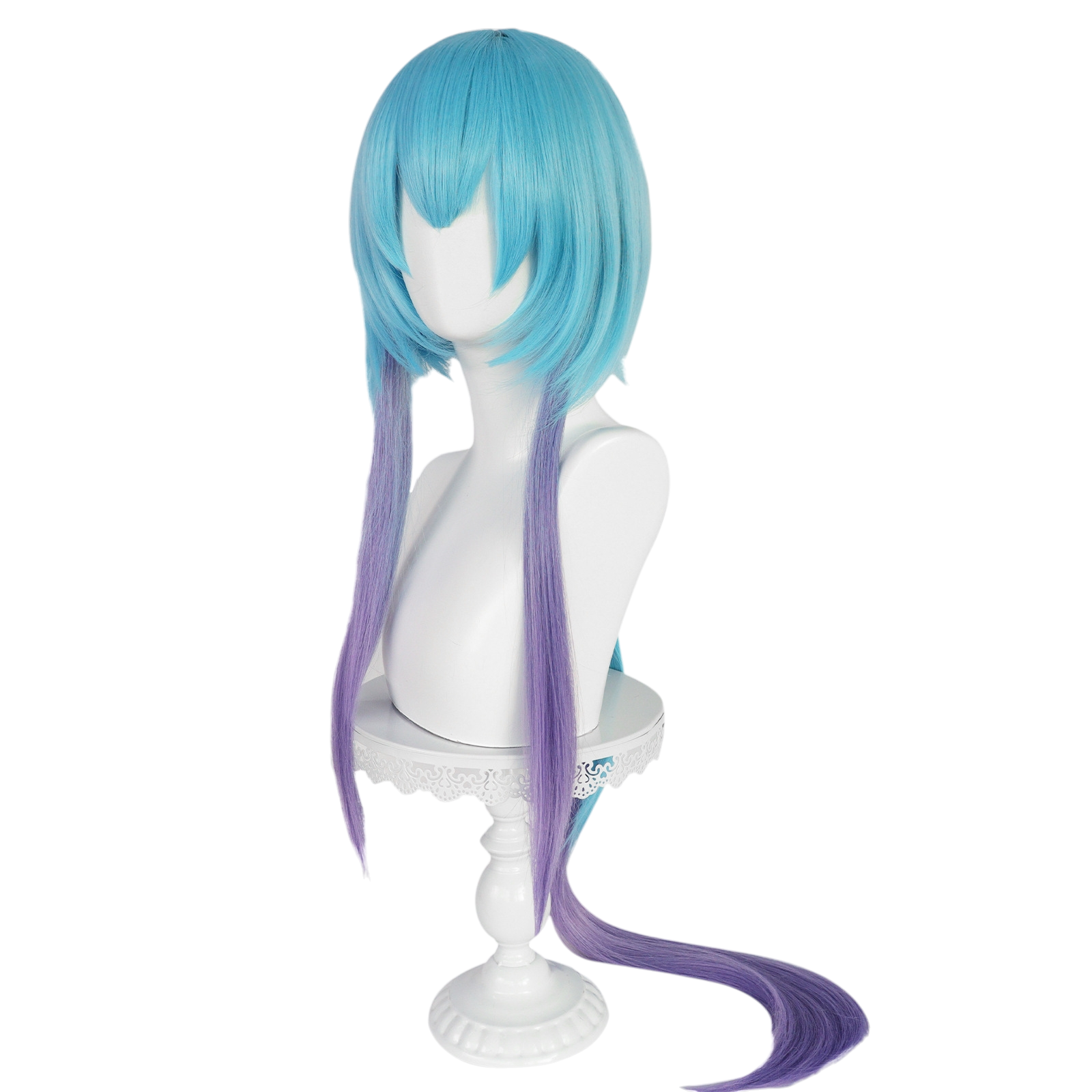 White Smoke Mizuki Cosplay Wig - Arknights (Blue/Pink Gradient) (FEVERCOS)